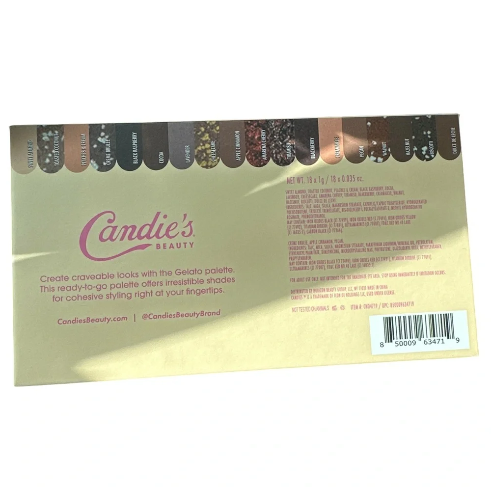 Candie’s Beauty Parlor Gelato Eyeshadow Palette – 18 Creamy & Shimmer Shades